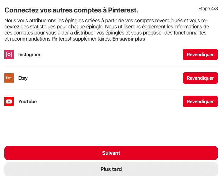 Pinterest-renvendiquez son compte