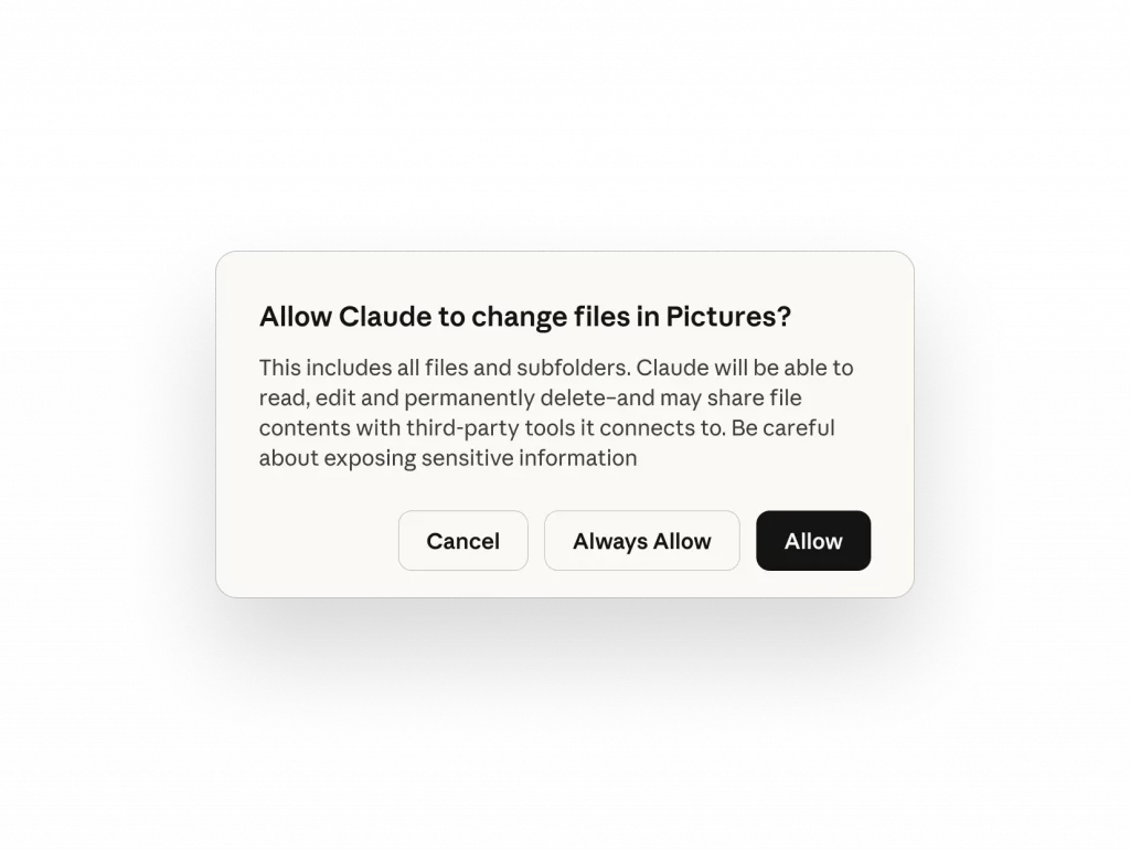 Claude Cowork : contrôle des permissions et validation avant action